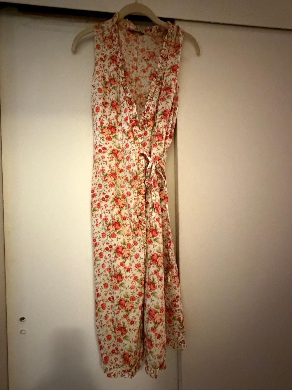 Anthropologie Floral Wrap Ruffle Dress